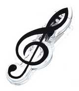Music Clip Violin Clef Black