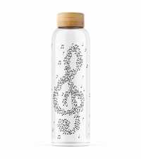 Trinkflasche Glasflasche Violinschlüssel