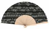 Hand Fan Sheet Music Black