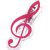 Music Clip Violin Clef Pink