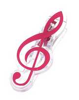 Music Clip Violin Clef Pink