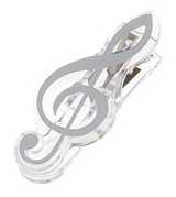 Music Clip Violin Clef Silver
