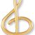 Anstecker mit Motiv Art of Music Violinschlüssel mit Stein A26