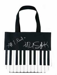 Tasche agifty City Shopper Tastatur All I need is music